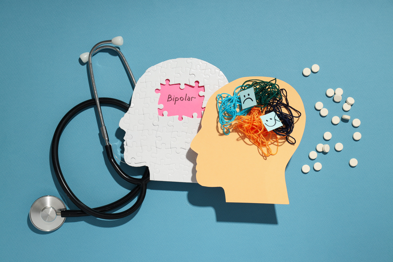 Mental disorders concept - composition for Bipolar disorder